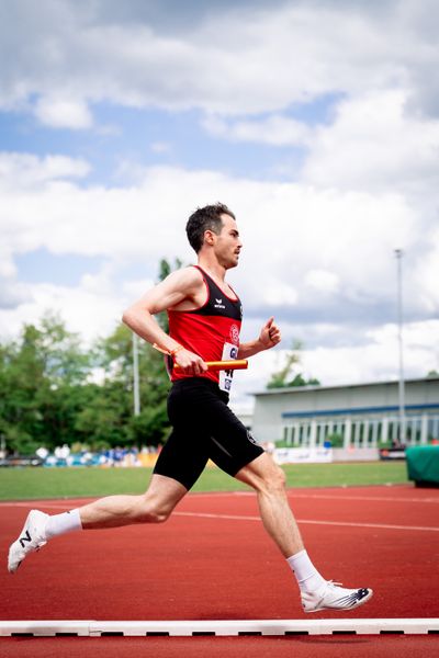 Marvin Dierker (LG Osnabrueck) am 29.05.2022 waehrend der Deutschen Meisterschaften Langstaffel im Otto-Schott-Sportzentrum in Mainz